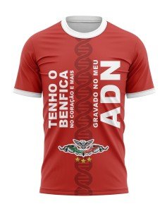 T-shirt Tenho o Benfica no coração e mais - gravado no meu ADN - Supporters Benfica Lisbonne