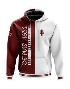 Veste à capuche La Lorraine est grenat - Supporters Metz