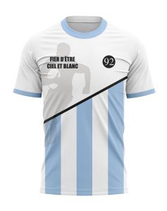 T-shirt Fier d'être Ciel et Blanc - Supporters Racing