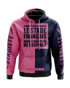 Veste à capuche J'arrêterai d'aimer le Stade Français quand j'arrêterai de respirer - Supporters Stade Français Paris