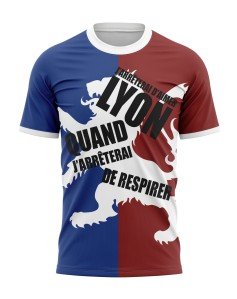 T-shirt J'arrêterai d'aimer Lyon quand j'arrêterai de respirer - Supporters Lyon