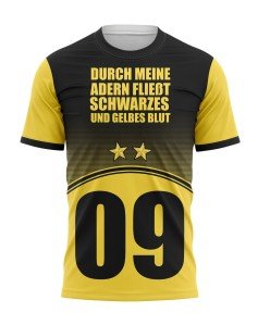 T-shirt Durch meine Adern fließt schwarzes und gelbes Blut - Fans Dortmund
