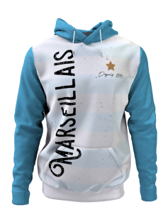 Veste à capuche vintage Marseillais depuis 1899...
