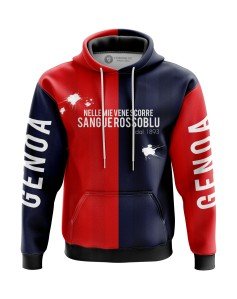 Sweat à capuche Nelle mie vene scorre sangue rossoblu dal 1893 - Supporters Genoa