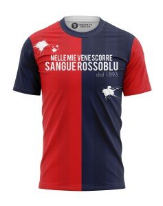 T-shirt Nelle mie vene scorre sangue rossoblu dal 1893 - Supporters Genoa