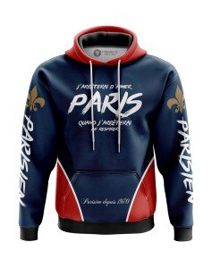 Sweat à capuche J'arrêterai d'aimer Paris quand j'arrêterai de respirer - Supporters Paris