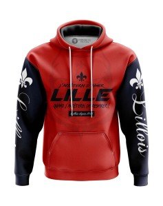 Sweat à capuche J'arrêterai d'aimer Lille quand j'arrêterai de respirer - Supporters Lille
