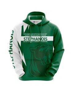 Sweat à capuche Notre drapeau ne flotte pas grâce au vent - Supporters Saint Etienne