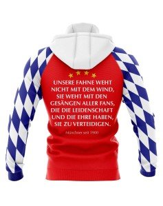 Sweat à capuche Unsere Fahne weht nicht mit dem Wind, sie weht mit den Gesängen aller Fans - Supporters Munich