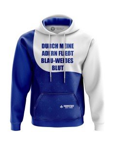 Sweat à capuche Durch meine Adern fließt blau-weißes Blut - Supporters Darmstadt