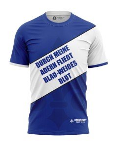 T-shirt Durch meine Adern fließt blau-weißes Blut - Supporters Darmstadt